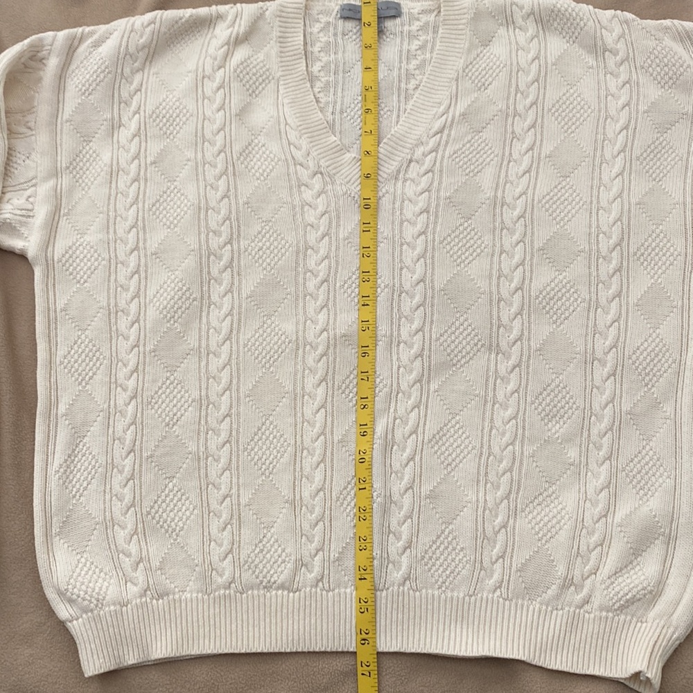 Spectacular JACK NICKLAUS V-Neck UNISEX Ivory Sweater ⛳️ - Picture 6 of 8